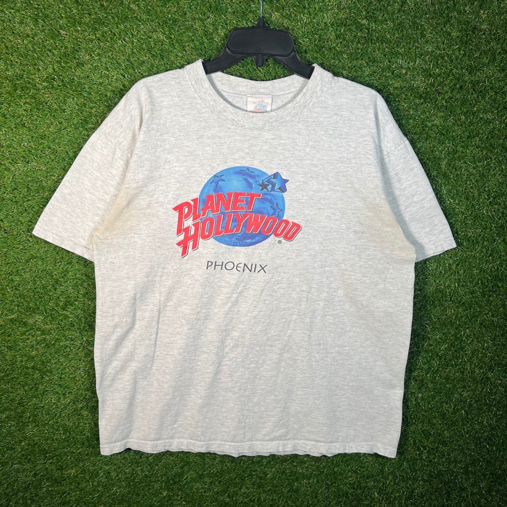 Vintage Planet Hollywood Phoenix T Shirt Mens Large Gray 90s Single Stitch USA